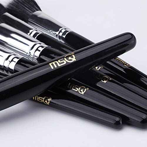 MSQ Makeup Brushes Set 29pcs Professional Cosmetics Brushes with Belt Waist Makeup Bag (Foundation, Powder, Creams, Liquids & Eye Brushes) for Women/Girls/Artists/Holiday gifts/travel
