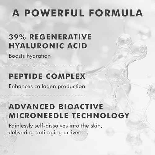 skyn ICELAND Dissolving Microneedle Under Eye Patches with 39% Hyaluronic Acid and Peptides, No Slip Overnight Eye Mask for Fine Lines, Wrinkles and Firming, Vegan, All Skin Types, 8 Pairs