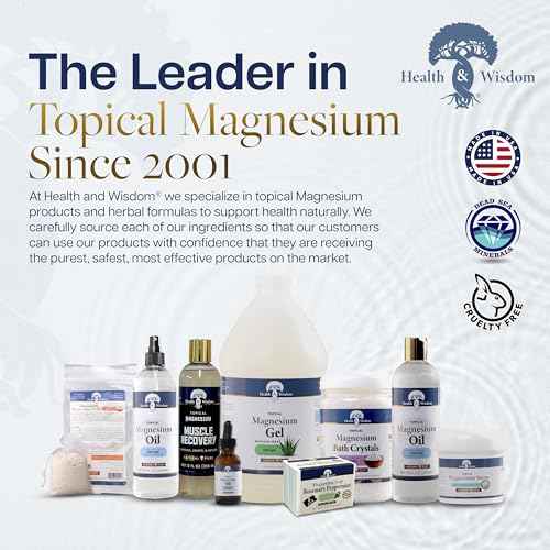 Health & Wisdom Pure Magnesium Oil with Aloe Vera - Topical Muscle & Joint Relief- Natural and Pure Skin Moisturizer - Enhanced Absorption - 64 fl oz