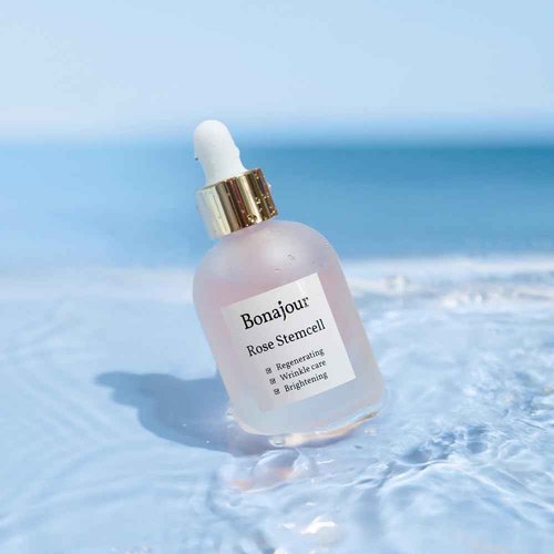 [BONAJOUR] Vegan beauty Rose Stem Cell Ampoule - Best Face Anti-Wrinkle & Aging, Brightening Care/Total Care Serum 1.0 Fl. Oz