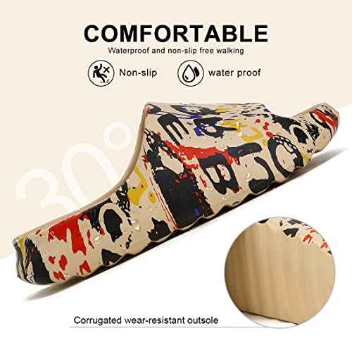 Unisex Pillow Slippers Slides for Women and Men, EVA Comfort Super Soft Quick Drying Rubber Shower Cloud Slides, Lightweight Spa Massage Summer Sandals for Adult Couples Indoor and Outdoor