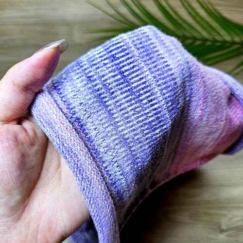 2PCS Handmade Wide Tube headwrap Headband for dreadlocks, braids or regular hair Knitted headband for Men and Women Hiking Gaiter Hair Wrap Headbands for Dreads (Purple Blue)