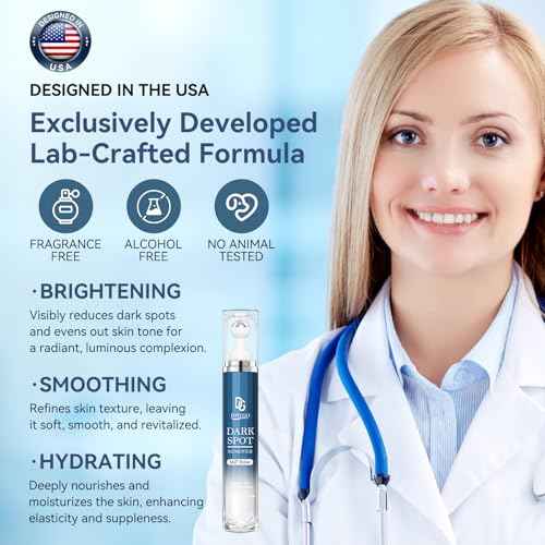 Dark Spot Remover for Face and Body, Dark Spot Corrector Serum, Age Spot & Freckles Remover, Skin Care Serum for Uneven Skin Tone with 360¡Æ Roller Massage Ball, 0.67 fl. oz