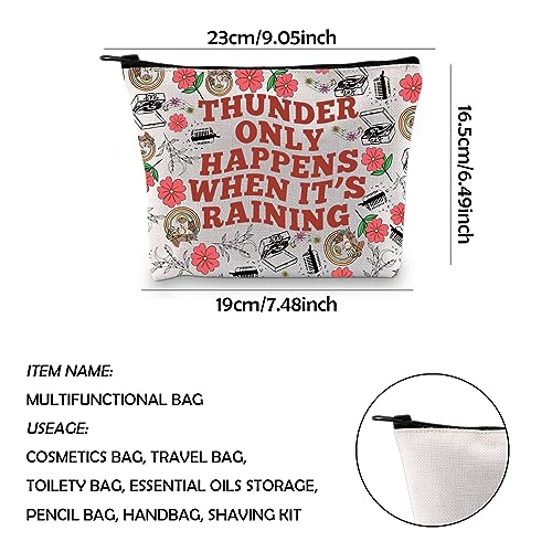 WCGXKO Song Makeup Bag Singer Song Gift Singer Fan Gift Singer Inspired Cosmetic Bag Music Gift (THUNDER ONLY)