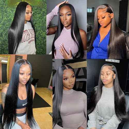 Straight Bundles Human Hair 36 inch 100% Unprocessed Brazilian Straight Hair Bundles 12A Remy Virgin Retain the Intact Cuticle, Long Lifespan