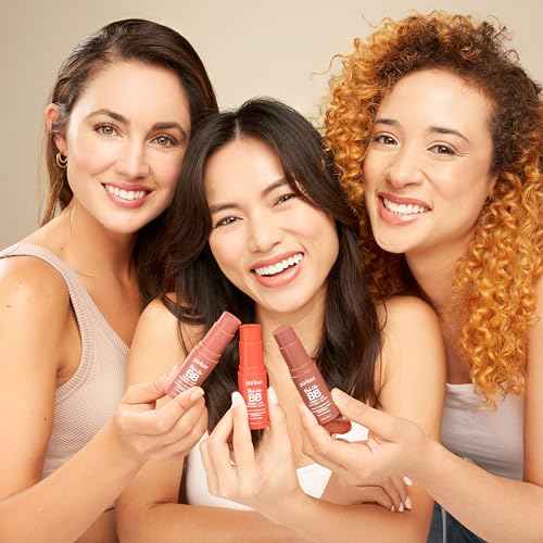 p?rlisse Blush Glow BB Lip and Cheek Tint - Hydrating & Buildable 2-in-1 Cream Blush Stick for Cheeks & Lips - Formulated with Nourishing Vitamin E & Hyaluronic Acid - Moving Mauve (.28 oz)