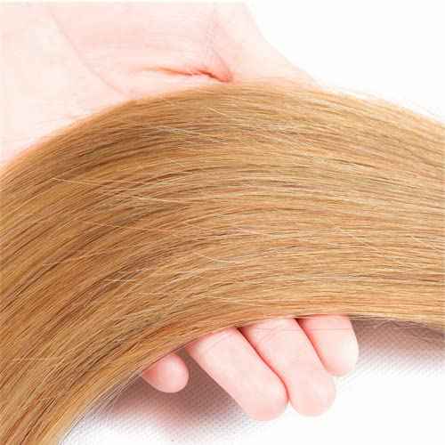 24 26 28 inch Blonde Straight Bundles Human Hair Color 27 Honey Blonde Bundles Unprocessed Brazilian Virgin Hair Double Weft Weave Extensions Hair Soft And Healthy For Women