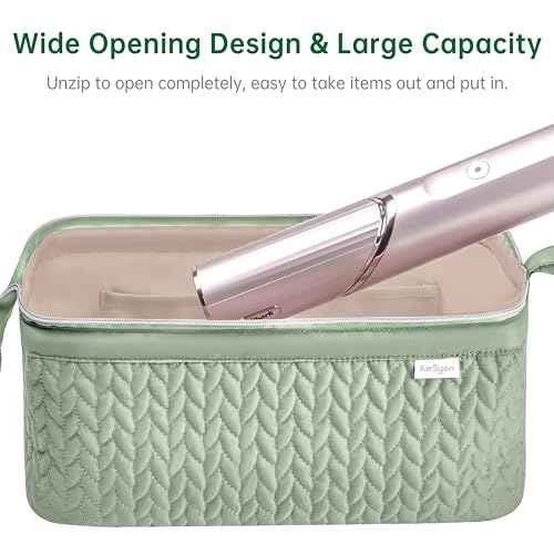Shark Flex Style Case for Airwrap Hair Dryer Brush Revlon Hair Tools Travel Bag Carrying Case Flat Curling Iron Organizer (Sage Green)