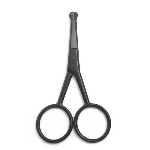 Yutoner Premium Manicure Rounded Tip Scissors Multi-purpose Stainless Steel Cuticle Pedicure Beauty Grooming Shears for Nail, Eyebrow, Eyelash, Dry Skin, Nose Hair (Black 4 Inch)