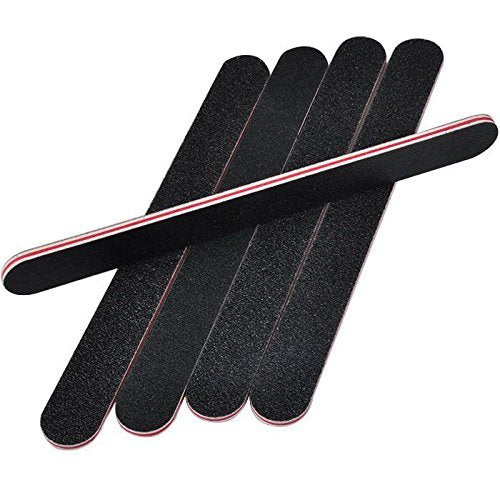 New8Beauty Nail Files Emery Board 12-Pack (100/180 Grit) - Nail Buffering Files