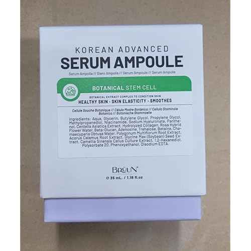 BR?UN SC - Control Stem Cell Ampoule - Micro Needling Korean Serum Booster for Face and Body to Use with and without Derma Pen Microneedling Skin Care Serum 1.18 fl.oz