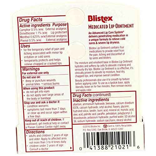 Blistex Medicated Lip Ointment 0.21 oz (Pack of 11)