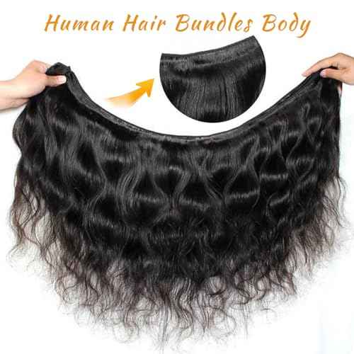 14A Brazilian Body Wave Bundles Human Hair 18 20 22 Inch 100% Real Raw Virgin Human Hair Bundles Body Wave 3 Bundles Human Hair Extension Natural Color£¨18 20 22£©