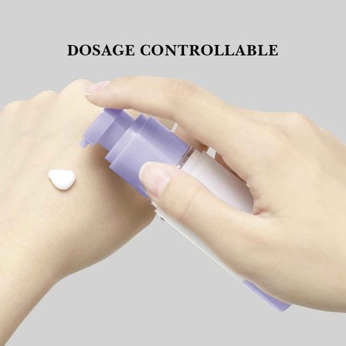 RONRONS 1oz 30ml Airless Pump Bottles, Refillable Leak Proof Travel Pump Bottle Toiletry Cosmetic Skincare Containers for Lotion Toner Gel Foundation (3 Pieces)