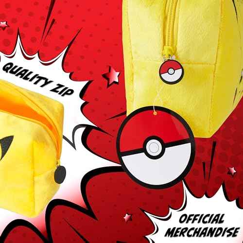 Pokemon Makeup Bag for Women Men and Kids Pikachu Cosmetic Bag Travel Wash Bag Holiday Accessories - Gifts for Women