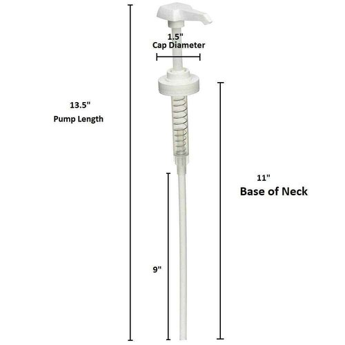 Comfort Axis Pump Dispenser fits Hibiclens Skin Cleanser 16 oz and 32 oz and Trimmable 11” Dip Tube