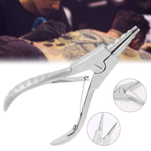 Surgical Steel Body Piercing Kits - Ear Nose Lip Navel Tongue Septum Forcep Clamp Pliers Tool