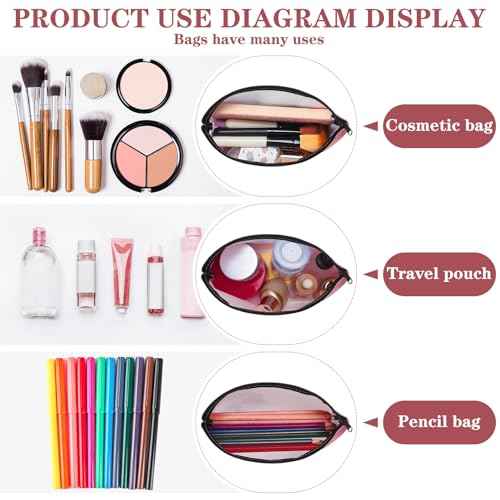 Chunful 12 Pcs Inspirational Christian Gifts Religious Makeup Bags Bulk for Women Bible Verse Flower Cosmetic Bag Thanksgiving Christmas Gift for Church Ladies, 7.48 x 4.72 Inch(Delicate)