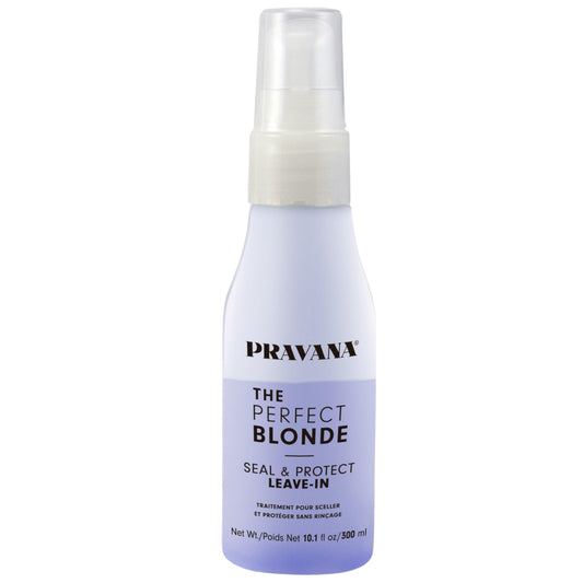 Pravana The Perfect Blonde Seal & Protect Leave-In Conditioner | Neutralizes Brassy, Yellow Tones | For Color-Treated Hair | Detangles, Protects, Moisturizes Strands | 2 Fl Oz