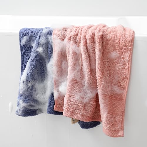 6 Pack 100% Cotton Washcloths Set, Highly Absorbent and Soft Feel Fingertip Towels, 13 x 13 in Quick Dry Face Cloths