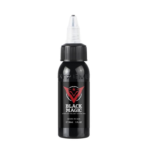 Xtreme Ink Black Magic Tattoo Ink, Experience the Enchantment of Premium Black Pigment, Smooth Application, True Colors, and Uncompromised Safety - Elevate Your Artistry with Xtreme Tattoo Inks (1 oz)