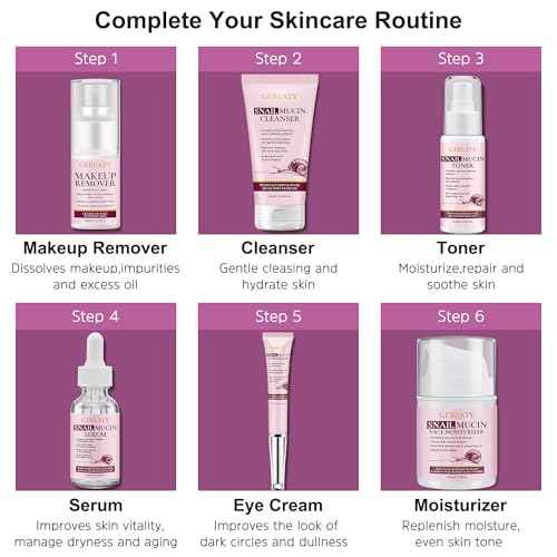 Skincare Gifts Set for Women,Skin Care Set Kit,Hydrating Moisturing Repairing Soothing Snail Mucin Facial Skin Care Routine Kit for Dull Skin & Dry Skin,Travel Skin Care Gift Set Women Teens Mom Wife