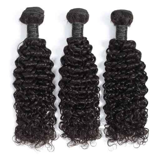 Bundles Human Hair Deep Wave 16 18 20 Inch 12A Deep Curly Bundles Human Hair Extensions 100% Unprocessed 3 Bundle Brazilian Virgin Human Hair Extensions Wet and Wavy Double Weft Bundles Natural