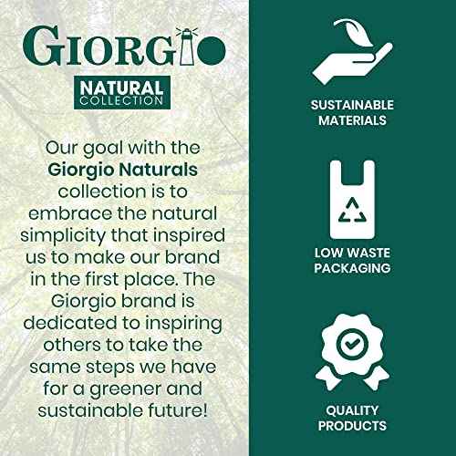 Giorgio GIONAT8 Small Natural Wooden Comb Detangler Wide Tooth Comb for Curly Hair, Bamboo and Beechwood Combs for Thick Hairs, Vegan Wooden Combs Perfect for Use with Long Thick Hair