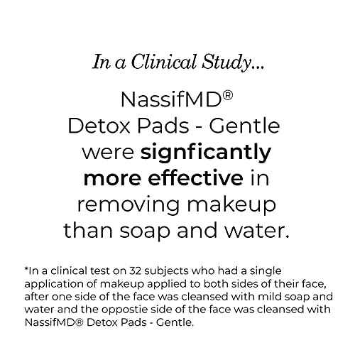 NassifMD Gentle Detox Pads, Surgeon-Created Fruit Acid Complex for Sensitive Skin, Brightens, Exfoliates & Reduces Wrinkles, Dermatologist-Tested