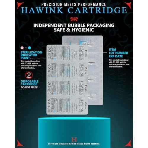 60 Assorted Tattoo Needles Cartridge Mixed Size #10 Bugpin(Round Liner 3RL*8, 5RL*8, 7RL*8, 9RL*8, 11RL*4 Round Magnum 9RM*8, 11RM*4, 13RM*4, 15RM*4) 0.3MM Disposable EN05S-BFG-60KIT-K