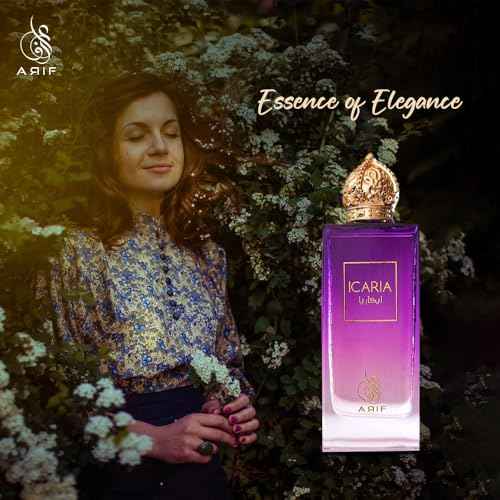 ARIF Icaria Perfumes ? Fruity Floral Eau de Parfum for Women ? Long-Lasting, Fresh Pear, Iris, Jasmine, Orange Blossom & Patchouli ? Elegant & Luxurious Perfume ? 3.4 oz