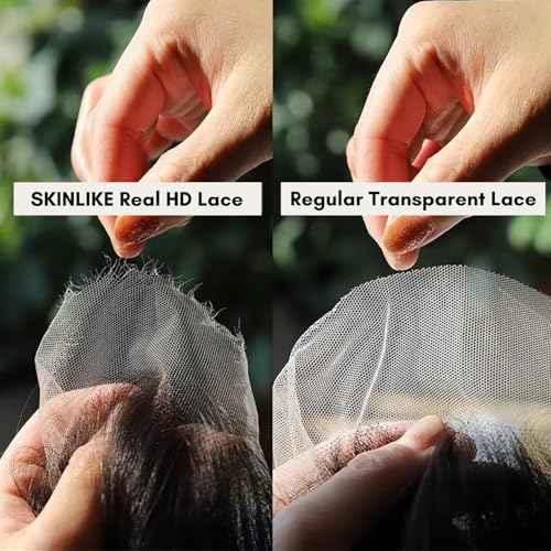 12A Water Wave 5x5 Skinlike Real HD Lace Closure Only Single Knot Human Hair 22Inch, 0.09mm Ultra-thin Invisible Curly Swiss HD Lace Closure Pre Plucked Wet n Wavy Brazilian Virgin Natural Black