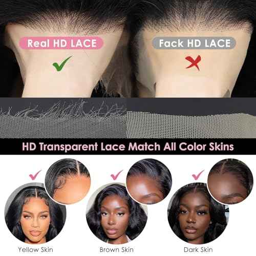 Beluck 14 lnch 13x6 Hd Full Lace Front Wigs Human Hair Pre Plucked Pre Cut, Body Wave Lace Frontal Wigs Human Hair, 15A 3D Dome Cap Ready To Wear Glueless Bleached Knots Lace Front Wig