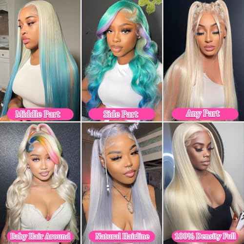 613 Lace Front Wig Human Hair Blonde Wig Human Hair For Women 180 Density HD Lace Front Wigs Human Hair Pre Plucked Straight Wigs Human Hair 13x6 Honey Blonde Wig Lace Frontal Wig 28 Inch