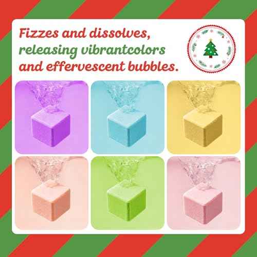 Christmas Bath Bombs with Surprise Toys Inside: 6 Pack Handmade Gifts Bath Bomb Set for Women Relaxing Bubble Bathbombs Scented Gift Stocking Stuffers Holiday Birthday for Men Kids Girls Girlfriend