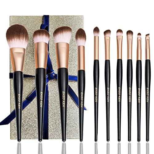 Elegant Natural Goat Hair Makeup Brush Set with Gift Box, Natural Hair Makeup Brushes Set Professional, Make up Brushes Set Professional, Natural Makeup Brushes, Cosmetic Brushes Makeup Set.