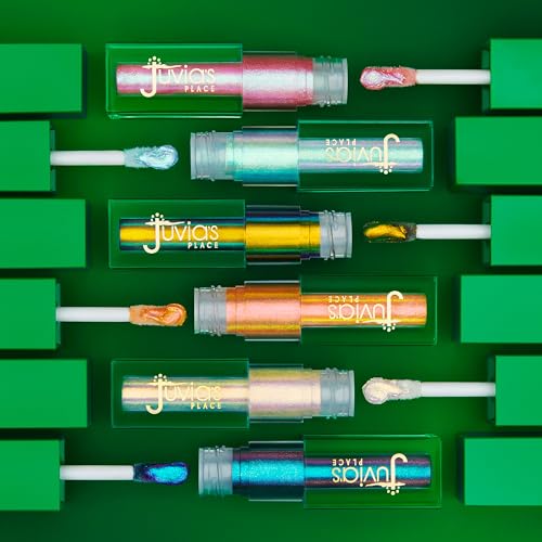 Juvia's Place Liquid Eyeshadow Culture 2 Festive - Glitter Liquid, Multichrome, Metallic, Eye Shimmer, Iridescent, Glitter Makeup, Sparkly