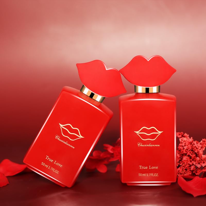 Prgkitcjfh Ladies talk about perfume lasting gift box men talk about fragrance (Red Love 1.7 ounces)