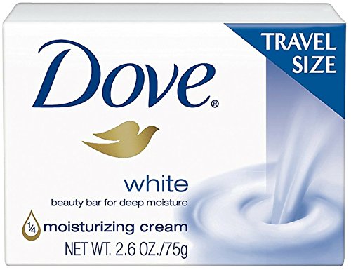 Dove White Travel Size Bar Soap With Moisturizing Cream 2.6 Oz(pack of 8)