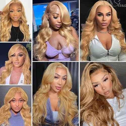 Honey Blonde Bundles 27 Body Wave Human Hair Bundle 16 18 20 inch Blonde Body Wave Bundle Color 27