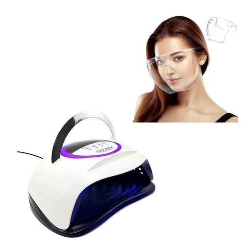 SAVILAND 300W U V LED Nail Lamp: Motion Sensor Nail Dryer Super Fast Curing U V Light SAVILAND Nail Face Mask for Nail Drill: Salon Clear Visibility & Comfortable Wear Full Face Mask Splash Resistant