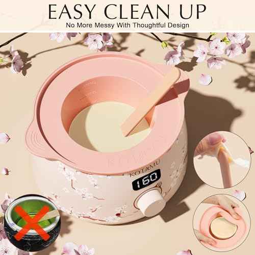 KOTAMU Waxing Kit for Women & Men, Professional Wax Warmer for Hair Removal with Silicone Pot, Wax Kit for Coarse Thick Fine Fuzzy Hair & Sensitive Skin, Waxing Warmer for Home Salon Use