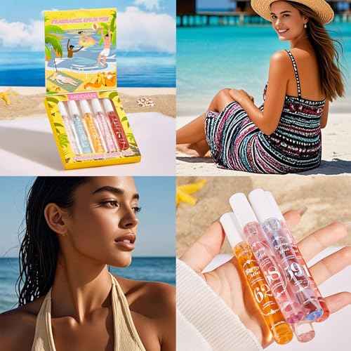 Perfume Fragrance Mist,Hair & Body Perfume Spray Set,Long-Lasting Fresh Fruity Spray for Women,Travel Size Mini Fragrance Mist Gift Set,5 Scents(40.59.62.68.71)