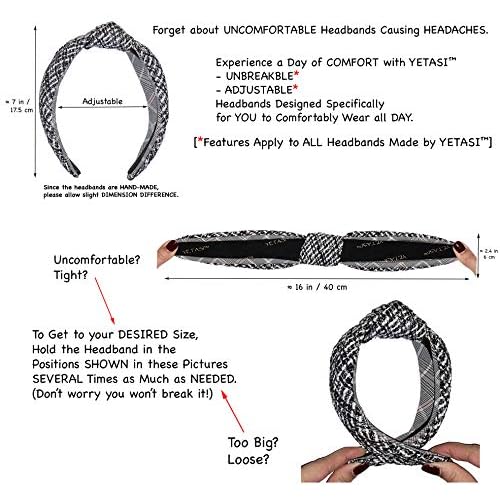 Women's Headbands: Brown Velvet Chic Knotted Top Knot, Trendy Fashion Designer Head Band