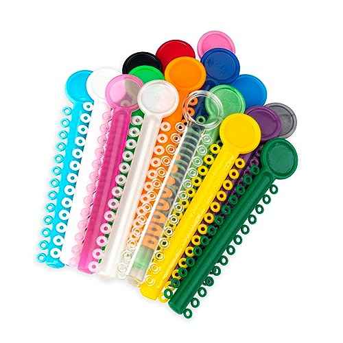 Practicon Orthodontic Ligature Ties, 1040 Elastic Bands for Braces, Elastomeric O-Rings, Rubber Bands for Brackets, Pink