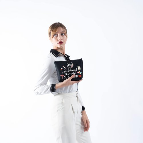 TSOTMO Physician Assistant Gift She Believed She Could So She Did 2023 Nurse Graduation Gift Makeup Bag (BLK-She Believed PA)