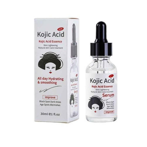Kojic Acid Essence Serum for Radiant Complexion – Hydrating Facial Essence with Ceramide and Hyaluronic Acid – Reduces Dark Spots and Blemishes – 30ml
