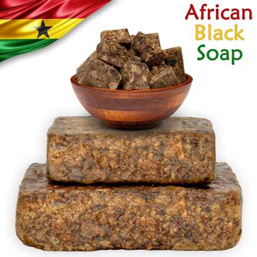 Raw African Black Soap 10 lbs. Bulk Wholesale Bars 100% Pure Natural From Ghana. Acne Treatment, Aids Against Eczema & Psoriasis, Dry Skin, Scars and Dark Spots. Great For Pimples, Blackhead.