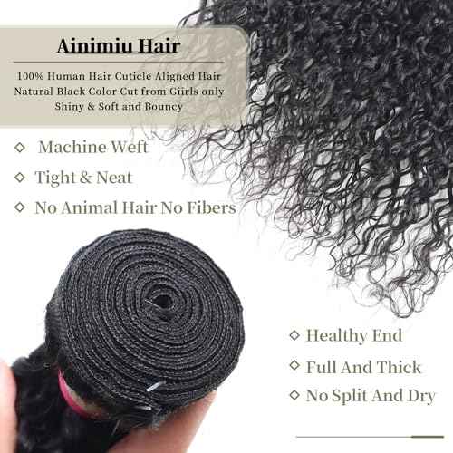 Jerry Curly Wave Human Hair 3 Bundles Brazilian Raw Virgin Hair Weave Bundles Jerry Curly Wet And Wavy 12A Grade Long Unprocessed Human Hair Extensions Natural Black 100g/pc 20 22 24inch