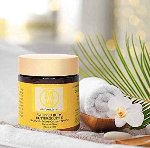 OMM Collection Natural Whipped Body Butter Soufflé For Dry & damaged Skin - Whipped Shea Butter with Vitamin E & A, coconut oil, Mango Butter & Cacao Butter - Hydrating & Moisturizing Shea - Vegan